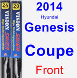 Front Wiper Blade Pack for 2014 Hyundai Genesis Coupe - Vision Saver