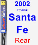 Rear Wiper Blade for 2002 Hyundai Santa Fe - Vision Saver