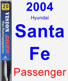 Passenger Wiper Blade for 2004 Hyundai Santa Fe - Vision Saver