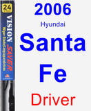 Driver Wiper Blade for 2006 Hyundai Santa Fe - Vision Saver