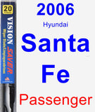 Passenger Wiper Blade for 2006 Hyundai Santa Fe - Vision Saver