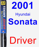 Driver Wiper Blade for 2001 Hyundai Sonata - Vision Saver