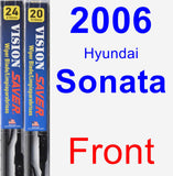 Front Wiper Blade Pack for 2006 Hyundai Sonata - Vision Saver