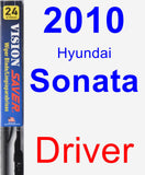 Driver Wiper Blade for 2010 Hyundai Sonata - Vision Saver