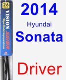 Driver Wiper Blade for 2014 Hyundai Sonata - Vision Saver