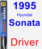 Driver Wiper Blade for 1995 Hyundai Sonata - Vision Saver