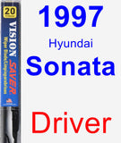 Driver Wiper Blade for 1997 Hyundai Sonata - Vision Saver