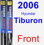 Front Wiper Blade Pack for 2006 Hyundai Tiburon - Vision Saver