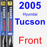 Front Wiper Blade Pack for 2005 Hyundai Tucson - Vision Saver