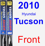 Front Wiper Blade Pack for 2010 Hyundai Tucson - Vision Saver