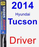 Driver Wiper Blade for 2014 Hyundai Tucson - Vision Saver