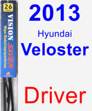 Driver Wiper Blade for 2013 Hyundai Veloster - Vision Saver