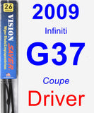 Driver Wiper Blade for 2009 Infiniti G37 - Vision Saver