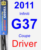 Driver Wiper Blade for 2011 Infiniti G37 - Vision Saver