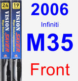 Front Wiper Blade Pack for 2006 Infiniti M35 - Vision Saver