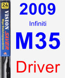 Driver Wiper Blade for 2009 Infiniti M35 - Vision Saver