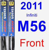 Front Wiper Blade Pack for 2011 Infiniti M56 - Vision Saver