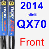 Front Wiper Blade Pack for 2014 Infiniti QX70 - Vision Saver