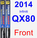 Front Wiper Blade Pack for 2014 Infiniti QX80 - Vision Saver