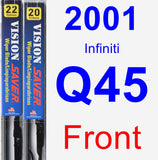 Front Wiper Blade Pack for 2001 Infiniti Q45 - Vision Saver