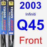 Front Wiper Blade Pack for 2003 Infiniti Q45 - Vision Saver