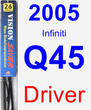 Driver Wiper Blade for 2005 Infiniti Q45 - Vision Saver