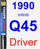 Driver Wiper Blade for 1990 Infiniti Q45 - Vision Saver