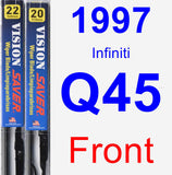 Front Wiper Blade Pack for 1997 Infiniti Q45 - Vision Saver