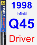 Driver Wiper Blade for 1998 Infiniti Q45 - Vision Saver