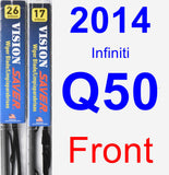 Front Wiper Blade Pack for 2014 Infiniti Q50 - Vision Saver