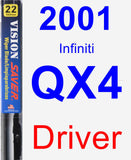 Driver Wiper Blade for 2001 Infiniti QX4 - Vision Saver