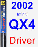 Driver Wiper Blade for 2002 Infiniti QX4 - Vision Saver