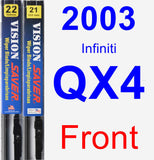 Front Wiper Blade Pack for 2003 Infiniti QX4 - Vision Saver