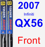 Front Wiper Blade Pack for 2007 Infiniti QX56 - Vision Saver