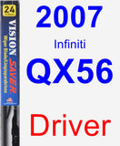 Driver Wiper Blade for 2007 Infiniti QX56 - Vision Saver