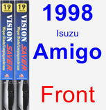 Front Wiper Blade Pack for 1998 Isuzu Amigo - Vision Saver