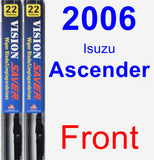 Front Wiper Blade Pack for 2006 Isuzu Ascender - Vision Saver