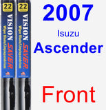 Front Wiper Blade Pack for 2007 Isuzu Ascender - Vision Saver