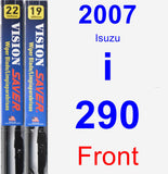 Front Wiper Blade Pack for 2007 Isuzu i-290 - Vision Saver