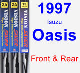 Front & Rear Wiper Blade Pack for 1997 Isuzu Oasis - Vision Saver