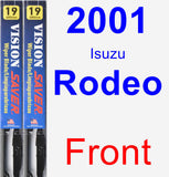 Front Wiper Blade Pack for 2001 Isuzu Rodeo - Vision Saver