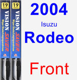 Front Wiper Blade Pack for 2004 Isuzu Rodeo - Vision Saver