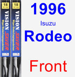 Front Wiper Blade Pack for 1996 Isuzu Rodeo - Vision Saver