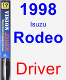 Driver Wiper Blade for 1998 Isuzu Rodeo - Vision Saver