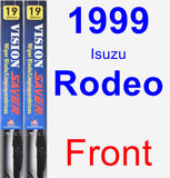 Front Wiper Blade Pack for 1999 Isuzu Rodeo - Vision Saver