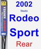 Rear Wiper Blade for 2002 Isuzu Rodeo Sport - Vision Saver