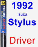 Driver Wiper Blade for 1992 Isuzu Stylus - Vision Saver