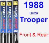 Front & Rear Wiper Blade Pack for 1988 Isuzu Trooper - Vision Saver