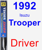 Driver Wiper Blade for 1992 Isuzu Trooper - Vision Saver