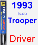 Driver Wiper Blade for 1993 Isuzu Trooper - Vision Saver